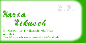 marta mikusch business card